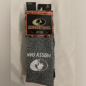 🔥MOSSY OAK 2 PACK MEN'S CREW HALF CUSHION HUNTING SOCKS SHOE SIZE 6-12 NWT